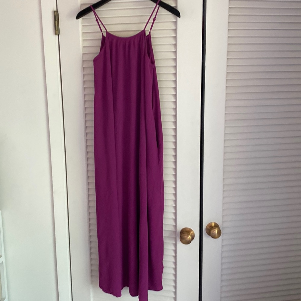 A New Day maxi dress size medium.  Fuschia, crinkle beach dress.